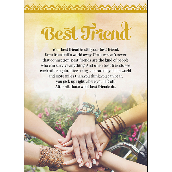 Inspirational friendship card - Best friend