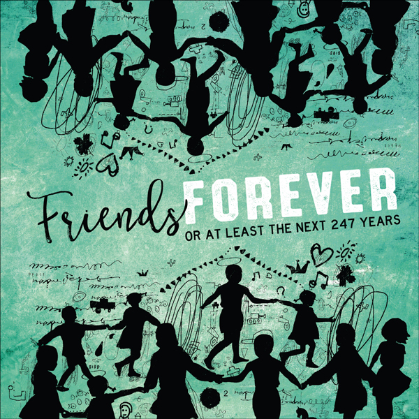 Friends forever label Royalty Free Vector Image
