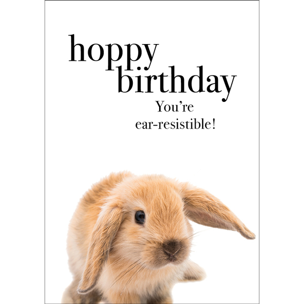 Bunny Mini Card - Hoppy Birthday