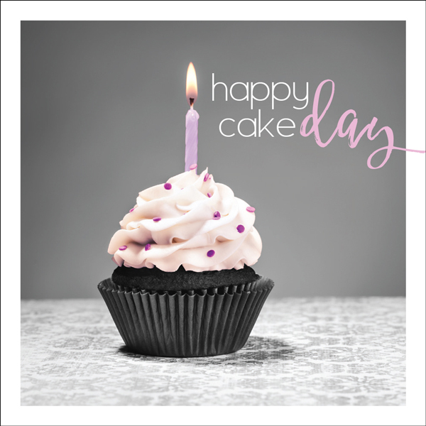 Happy cake day mini birthday card