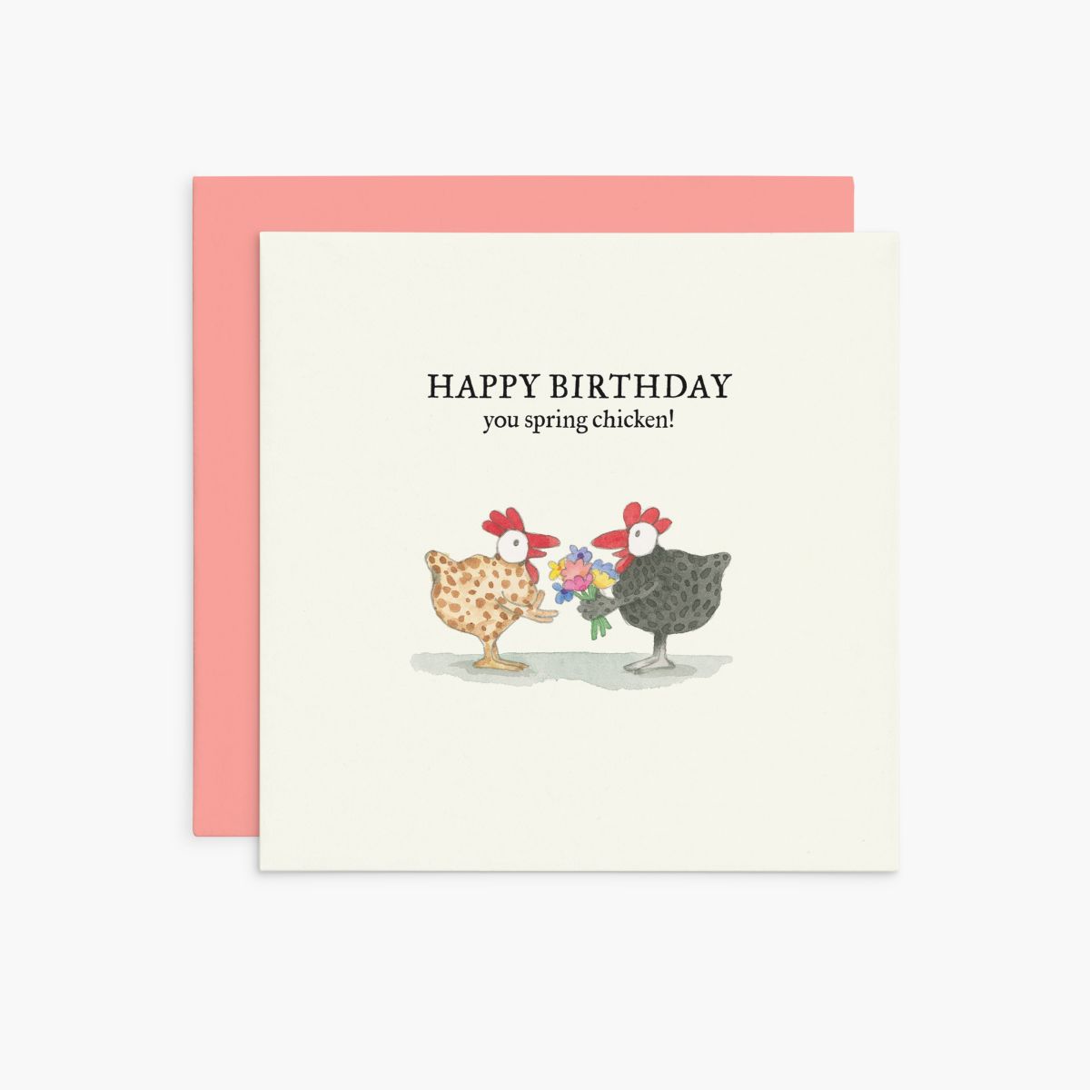 Twigseeds spring chicken birthday card