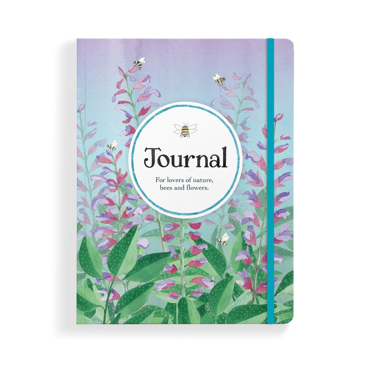 Cottonwood Studio nature journal with purple wildflowers