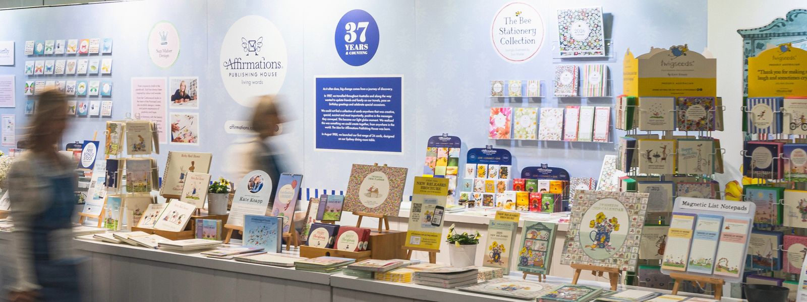 Affirmations Publishing House stand at the AGHA Melbourne Gift Fair