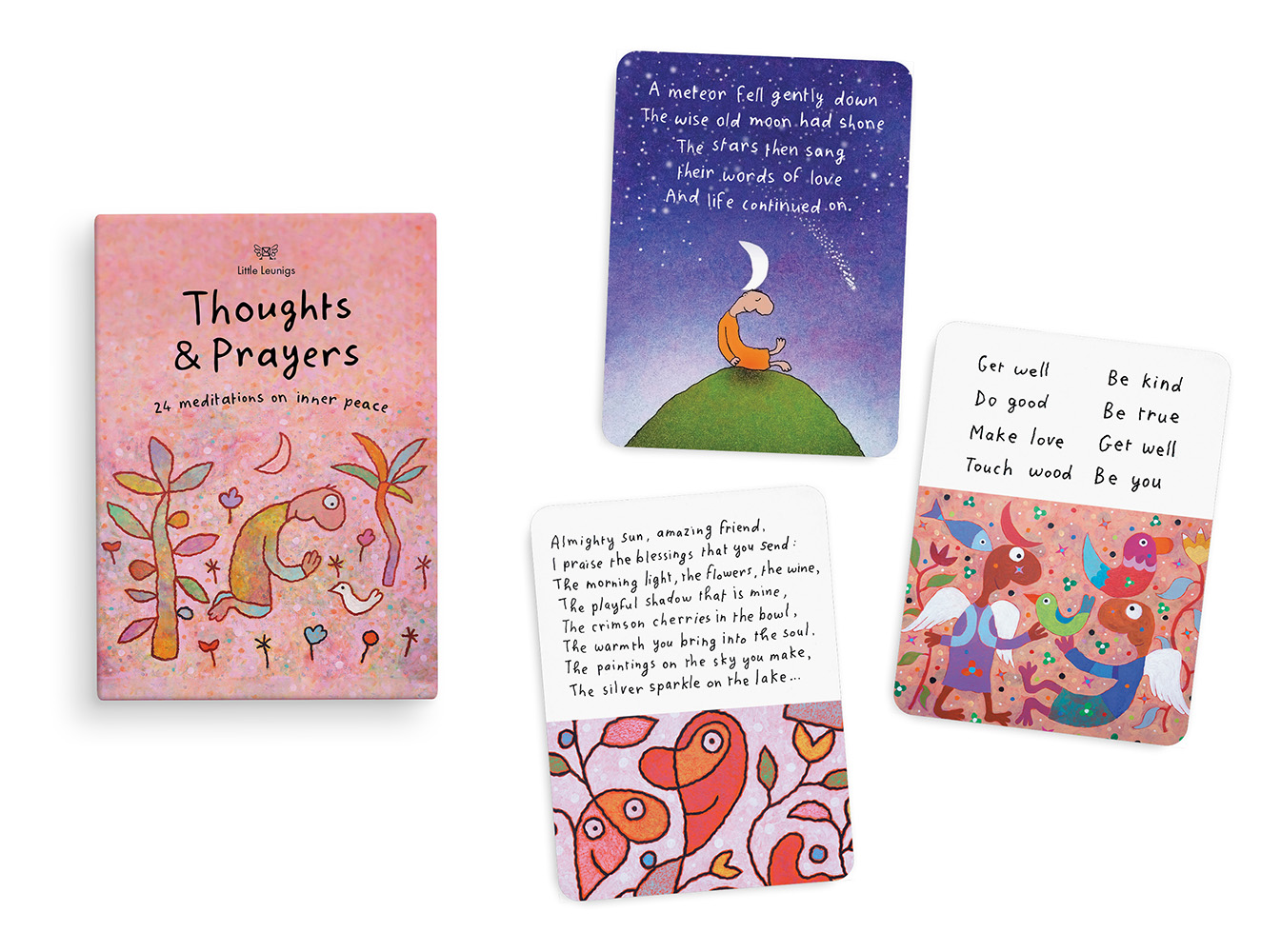 Thoughts and Prayers Little Leunigs pack with four illustrated meditation cards