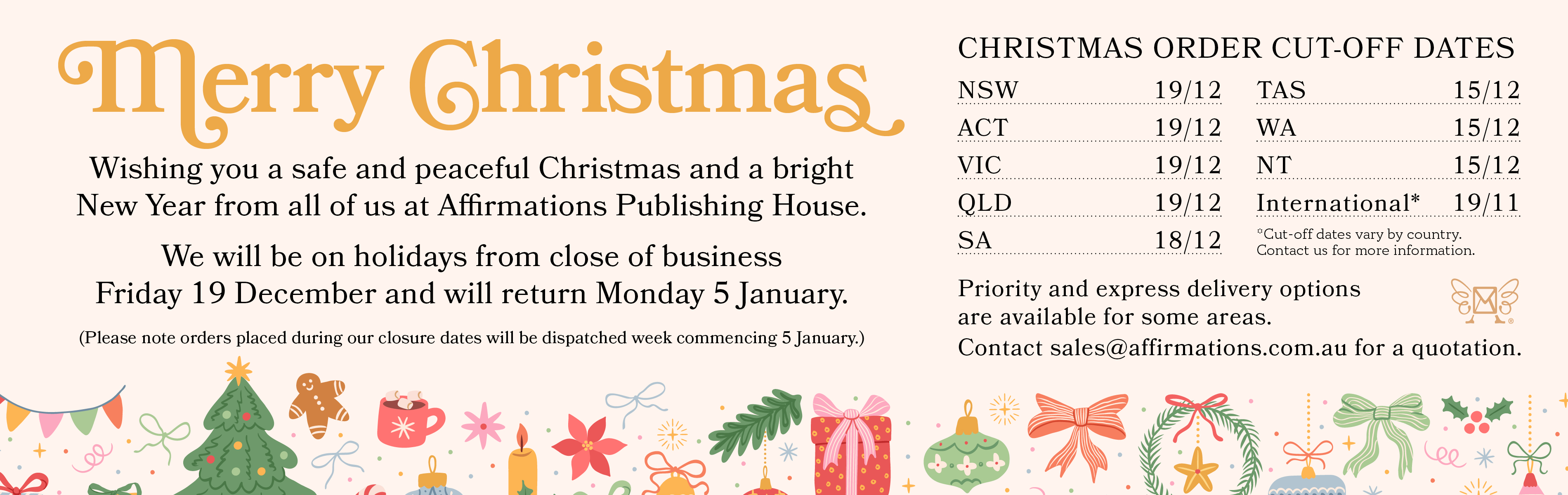 2025 Christmas Dates