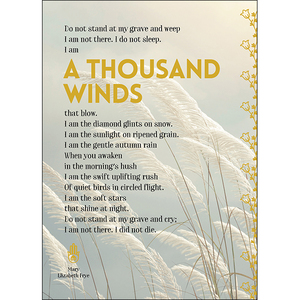 A117 - A Thousand Wings - Spiritual Greeting Card