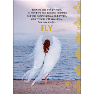A124 - Fly - Spiritual Greeting Card