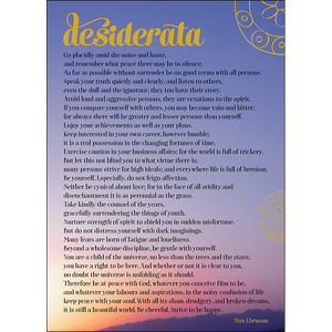 A44 - Desiderata - Spiritual Greeting Card