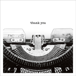 AGCP040 - Vintage Typewriter With 'Thank You' Typed On The Paper - Photographic Card