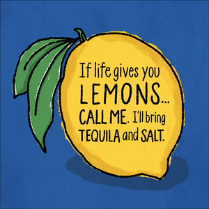 J027 - If life gives you lemons inspirational greeting card