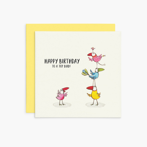 K187 - Top Bird - Twigseeds Birthday Card