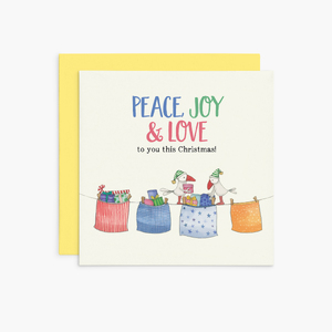 K358 - Peace, Joy & Love - Twigseeds Christmas Card