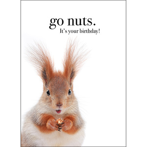 M012 - Go Nuts - Animal Greeting Card