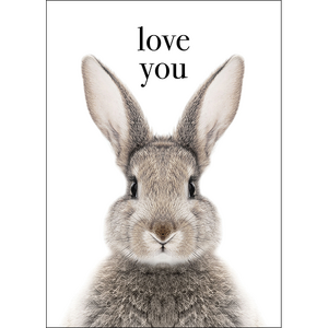 M128 - Love You - Animal Greeting Card