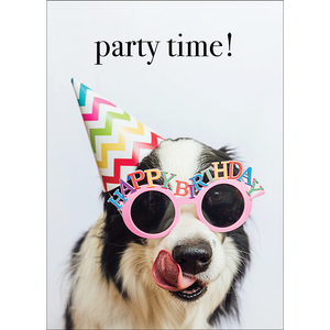 M141 - Party Time! - Dog Greeting Card