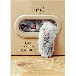 M026 - Hey - Animal Greeting Card