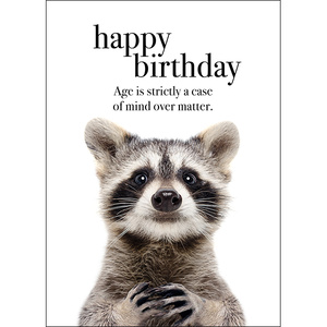 M97 - Age is strictly a case of mind over matter - Animal Greeting Card