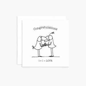 T02 - 1 Plus 1 - Twigseeds Mini Congratulations Card