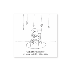 T03 - Twinkly little star - Twigseeds Mini Baby Card