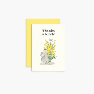 T366 - Thanks A Bunch! - Twigseeds Mini Thank You Card