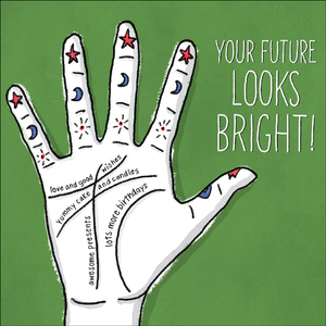 TJ011 - Your future looks bright inspirational mini greeting card