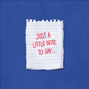 TJ022 - Just a little note thinking of you mini greeting card