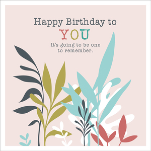 W022 - One to remember birthday card