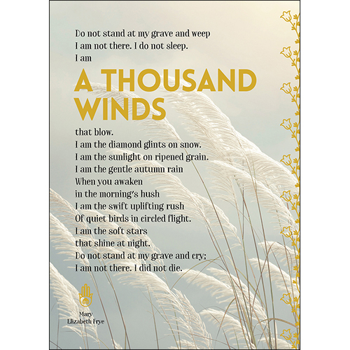 A117 - A Thousand Wings - Spiritual Greeting Card