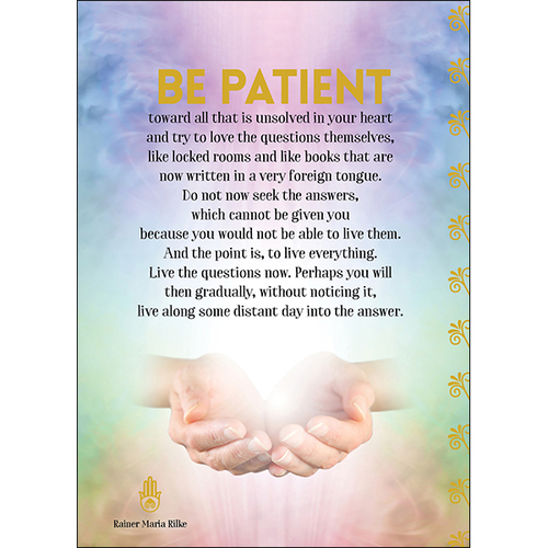 A122 - Be Patient - Spiritual Greeting Card