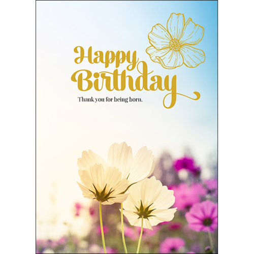 A129 - Thank You For Being Born Spiritual Birthday Card