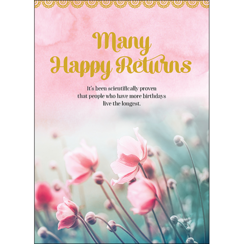 A130 - Many Happy Returns Spiritual Birthday Card
