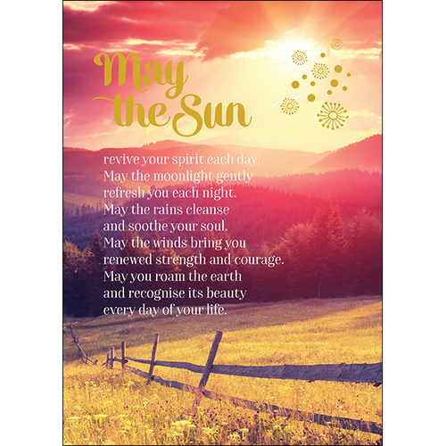 A96 - May The Sun - Spiritual Greeting Card