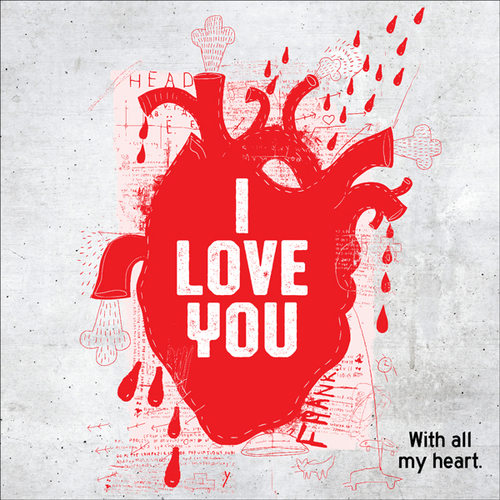 B019 - With All My Heart-  Love Greeting Card