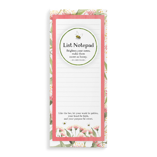 BLN03 - Bee List Notepad - Flowering Gum