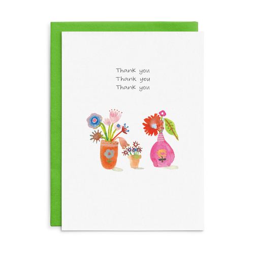 C008 - Thank you. Thank you. Thank you. - Cottonwood Thank You Card
