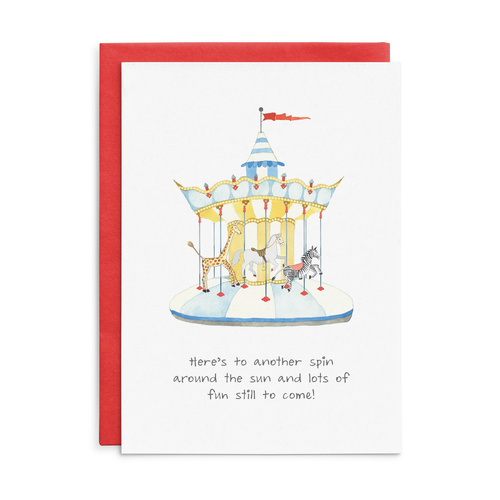C010 - Here's to another spin around the sun...  - Cottonwood Birthday Card