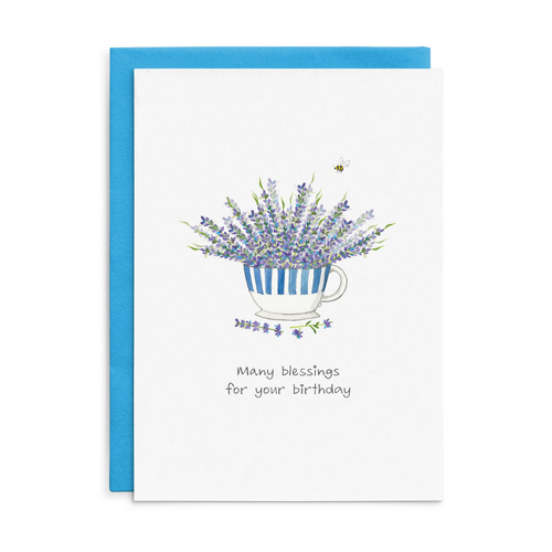 C018 - Many blessings for your birthday. - Cottonwood Birthday Card
