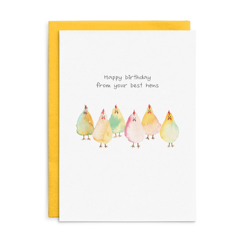 C032 - Happy birthday from your best hens. - Cottonwood Birthday Card