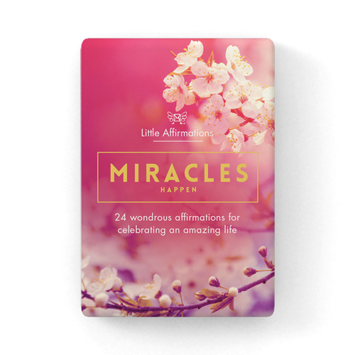 Little Affirmations 24 Card Pack Spiritual Inspiration Quote Details about  / Miracles Happen