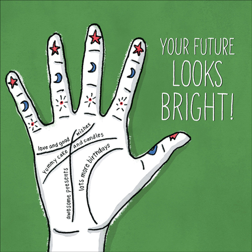 J011 - Your future looks bright inspirational greeting card