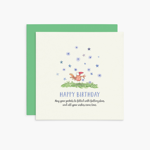 K199 - Falling Stars - Twigseeds Birthday Card