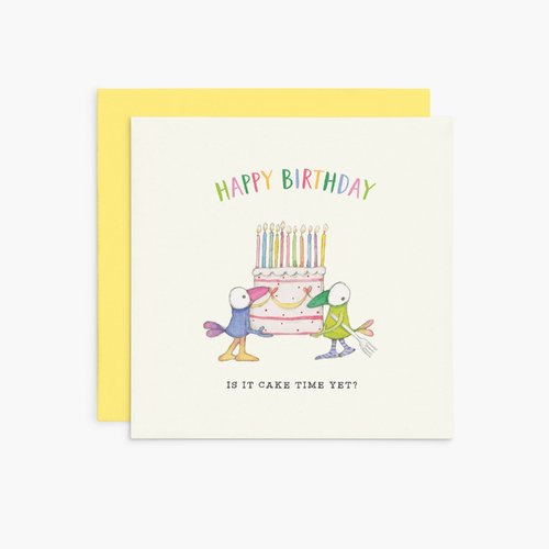 K263 - Is it cake time yet? - Twigseeds Birthday Card
