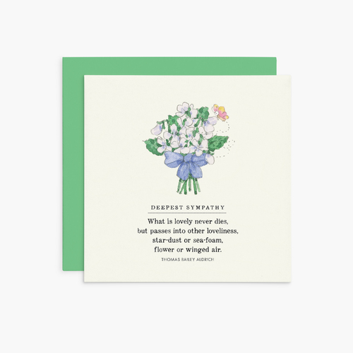 K315 - What is lovely never dies - Twigseeds Sympathy Card
