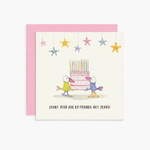 K334 - Count Your Age By Friends - Twigseeds Birthday Card