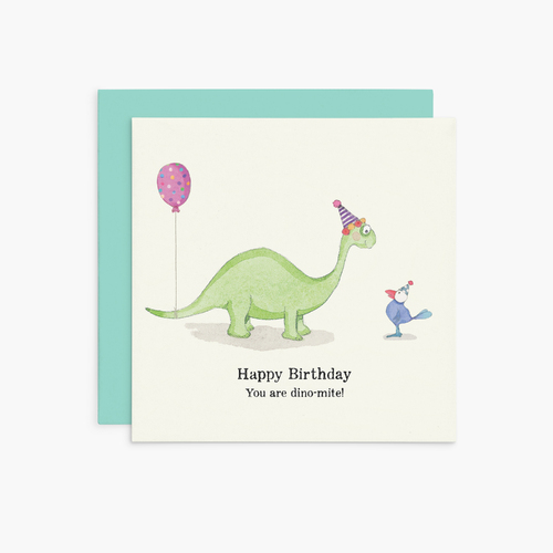 K340 - Happy Birthday. You Are Dino-Mite! - Twigseeds Birthday Card