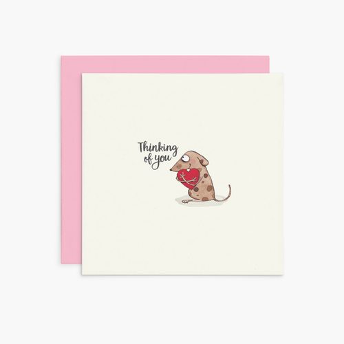 K054 - Dog with Heart - Twigseeds Thinking of You Card