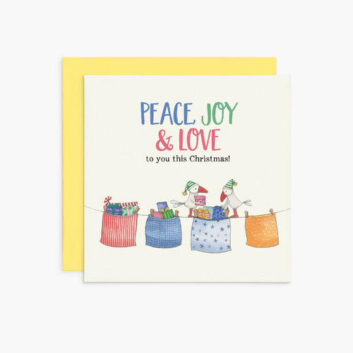 KC11 - Peace, Joy & Love - Twigseeds Christmas Card