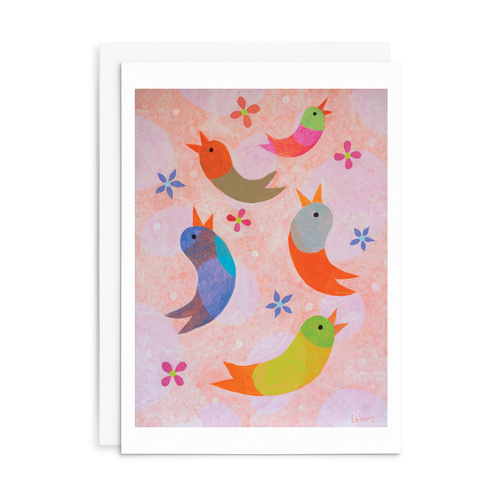 L005 - Birds And Flowers. - Leunig Greeting Card