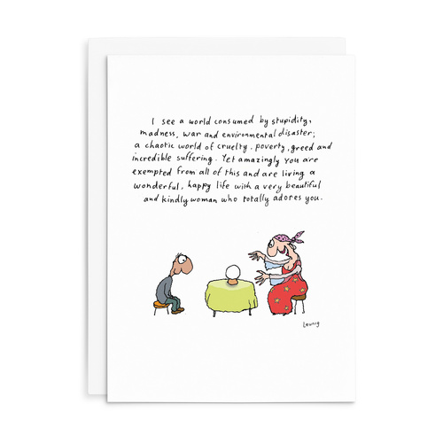 L011 - Fortune Teller. - Leunig Greeting Card