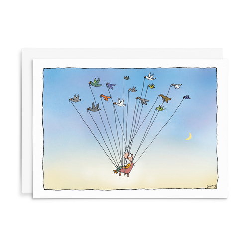 L040 - Birdmobile. - Leunig Greeting Card